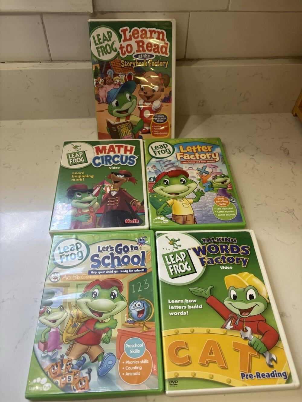 Leapfrog Letter Factory Adventures DVD Bundle: Learn To Read, Match Circus, Etc